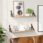 Estante de pared roble negro 90x16x78 cm madera de ingeniería