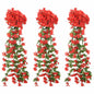 Guirnaldas de flores 3 uds rojo 85 cm