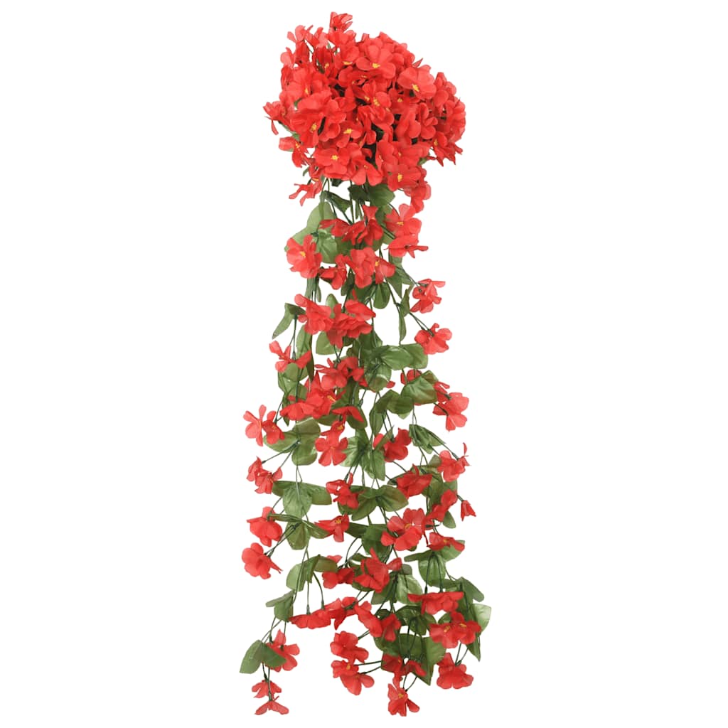 Guirnaldas de flores 3 uds rojo 85 cm
