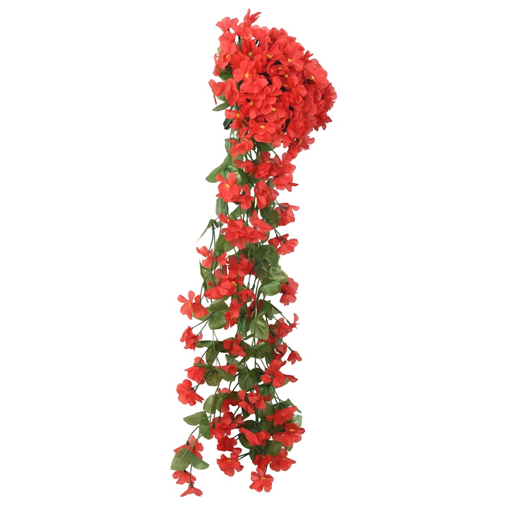Guirnaldas de flores 3 uds rojo 85 cm