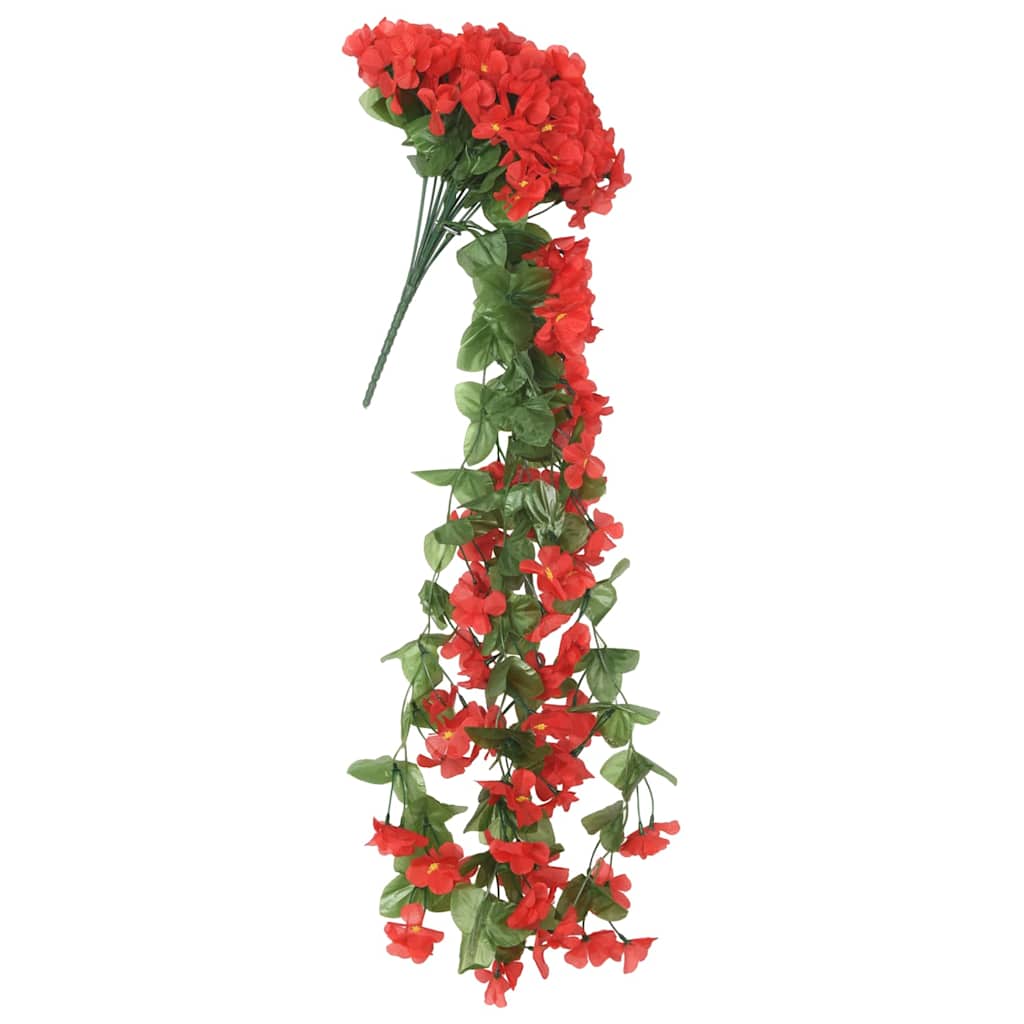 Guirnaldas de flores 3 uds rojo 85 cm