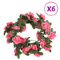 Guirnaldas de flores 3 uds rojo 85 cm