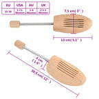 Hormas de zapatos 2 pares madera maciza de loto EU 35-38