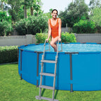 Bestway Escalera de seguridad para piscina 4 peldaños Flowclear 122 cm