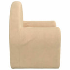 Sofá infantil de felpa suave color crema