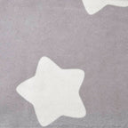 Sofá cama de niños felpa suave gris claro con estrellas