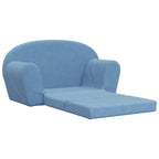 Sofá cama de niños 2 plazas felpa suave azul
