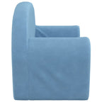 Sofá cama de niños 2 plazas felpa suave azul