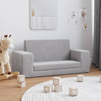 Sofá cama de niños 2 plazas felpa suave azul