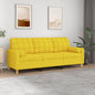 3-seater cappuccino faux leather sofa with cushions 180 cm
