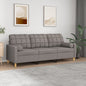 3-seater cappuccino faux leather sofa with cushions 180 cm