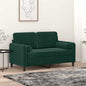 2-seater sofa with cappuccino faux leather cushions 120 cm