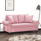 2-seater sofa with cappuccino faux leather cushions 120 cm