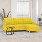 3-seater sofa and synthetic leather stool, cappuccino color, 180 cm