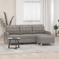 3-seater sofa and synthetic leather stool, cappuccino color, 180 cm