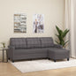 3-seater sofa and synthetic leather stool, cappuccino color, 180 cm
