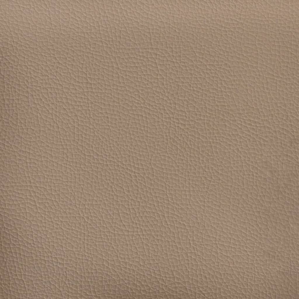 Sofá 3 plazas y taburete cuero sintético color capuchino 180 cm