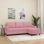 3-seater sofa and synthetic leather stool, cappuccino color, 180 cm