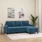 3-seater sofa and synthetic leather stool, cappuccino color, 180 cm