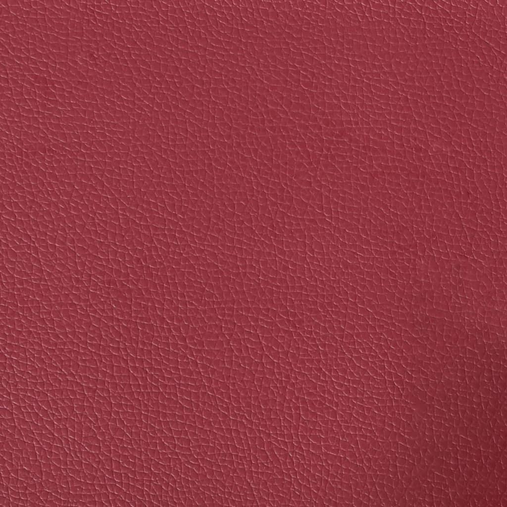 Juego de sofás con cojines 4 piezas cuero sintético rojo tinto