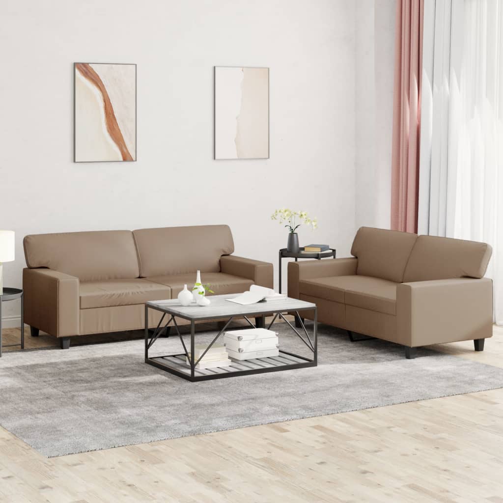 Conjunto de sofá de 3 piezas con cojines de tela gris claro