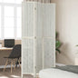 Biombo separador 3 paneles madera maciza Paulownia marrón negro