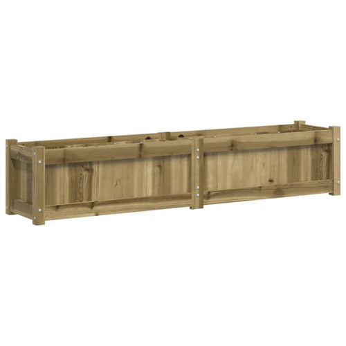 Jardinera de madera de pino impregnada 150x31x31 cm