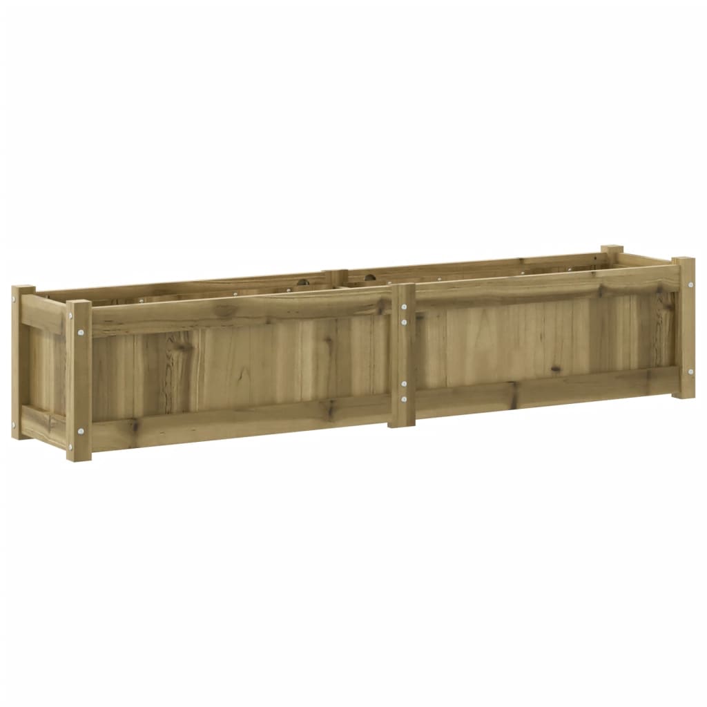 Jardinera de madera de pino impregnada 150x31x31 cm