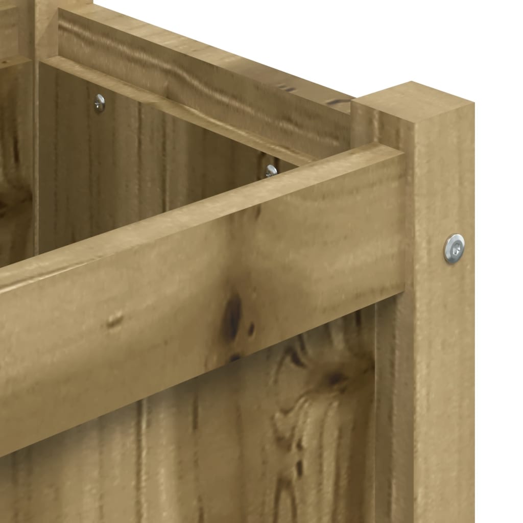 Jardinera de madera de pino impregnada 150x31x31 cm
