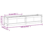 Jardinera de madera de pino impregnada 150x31x31 cm