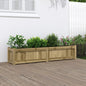 Floreira de madeira de pinho impregnado 150x31x31 cm