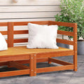 Sofá esquinero jardín madera maciza pino marrón cera 70x70x67cm