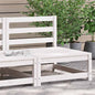 Sofá de jardim sem braços madeira de pinho branco 70x70x67 cm