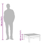 Taburete de jardín madera maciza Douglas