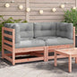 Garden corner sofa and cushions 2 pcs solid Douglas wood