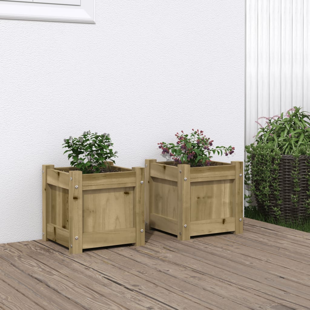 Jardineras con patas 2 uds madera de pino impregnada