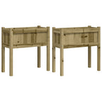 Jardineras con patas 2 uds madera de pino impregnada