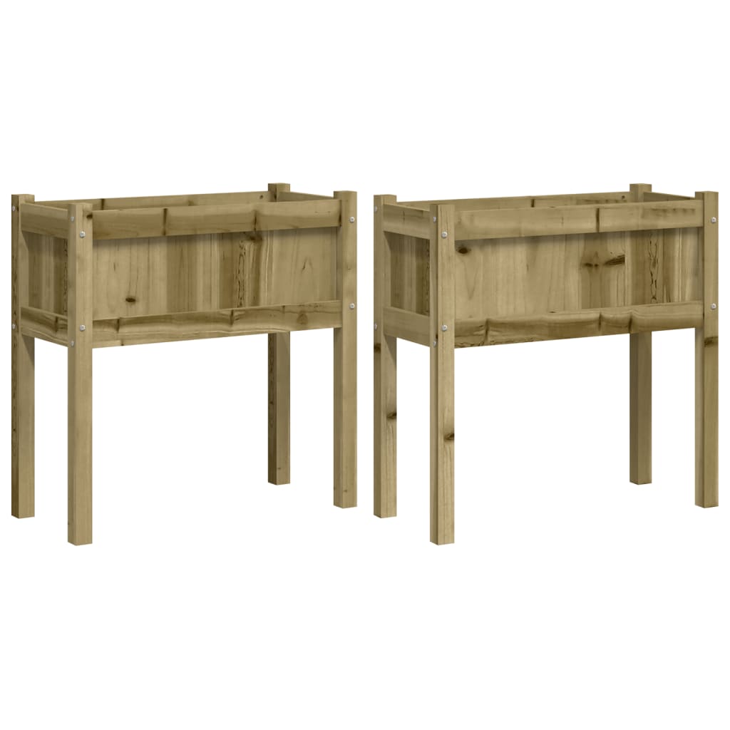 Jardineras con patas 2 uds madera de pino impregnada