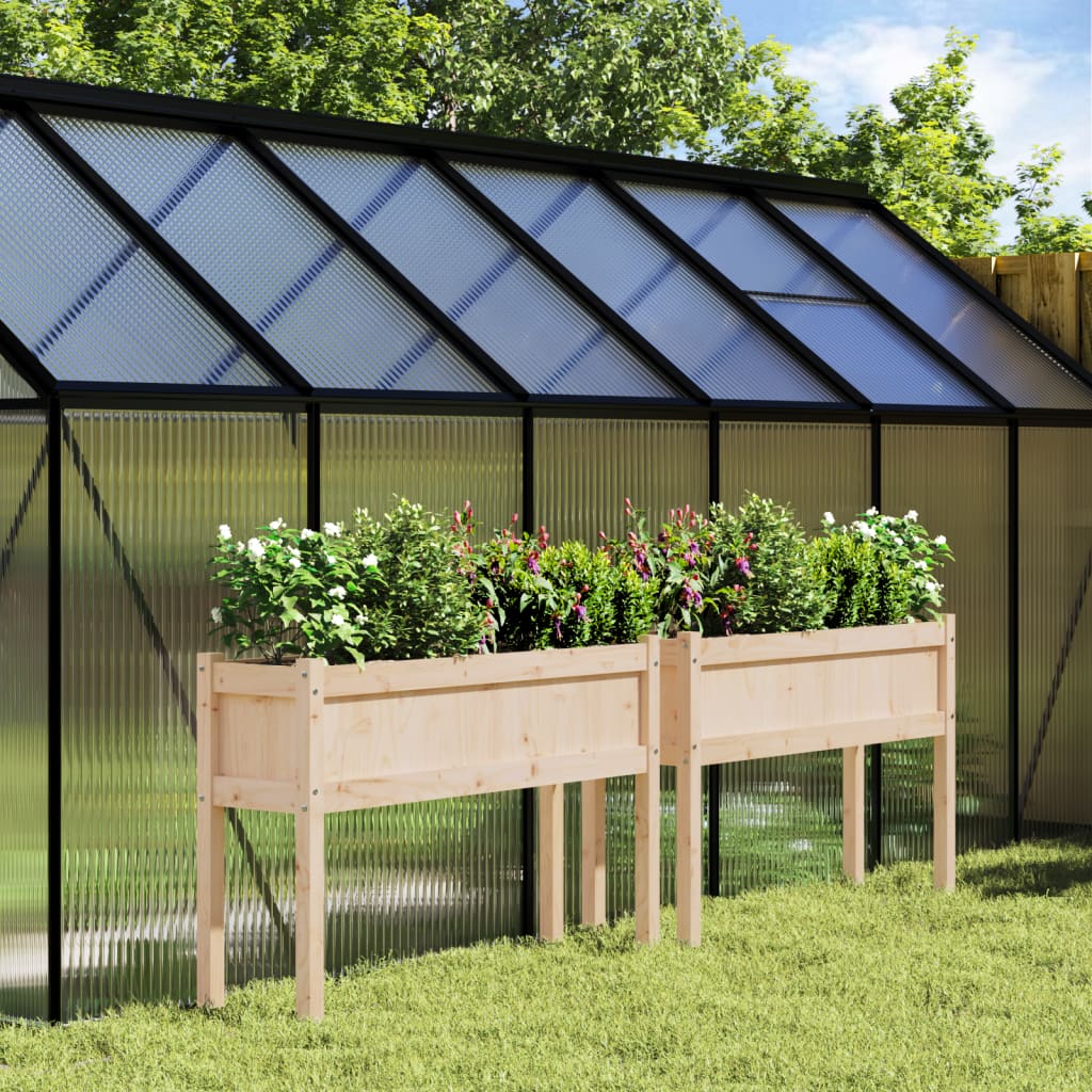 Jardineras con patas 2 uds madera de pino impregnada