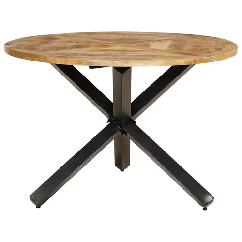 Solid untreated mango wood dining table Ø110x75 cm