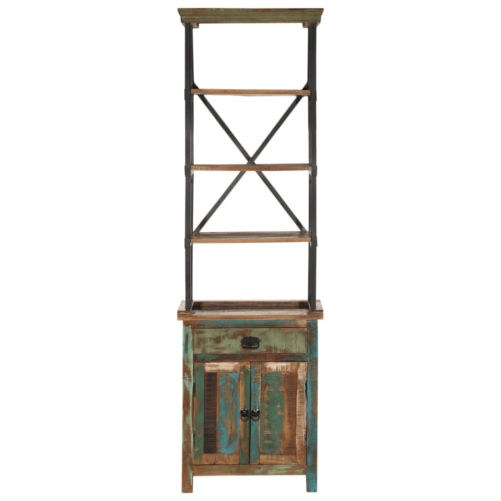 Aparador de madera maciza reciclada 55x30x180 cm