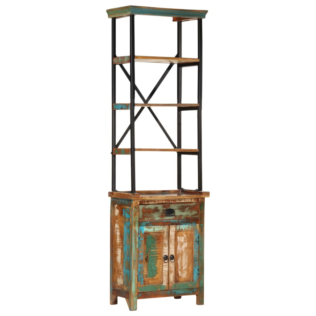 Aparador de madera maciza reciclada 55x30x180 cm