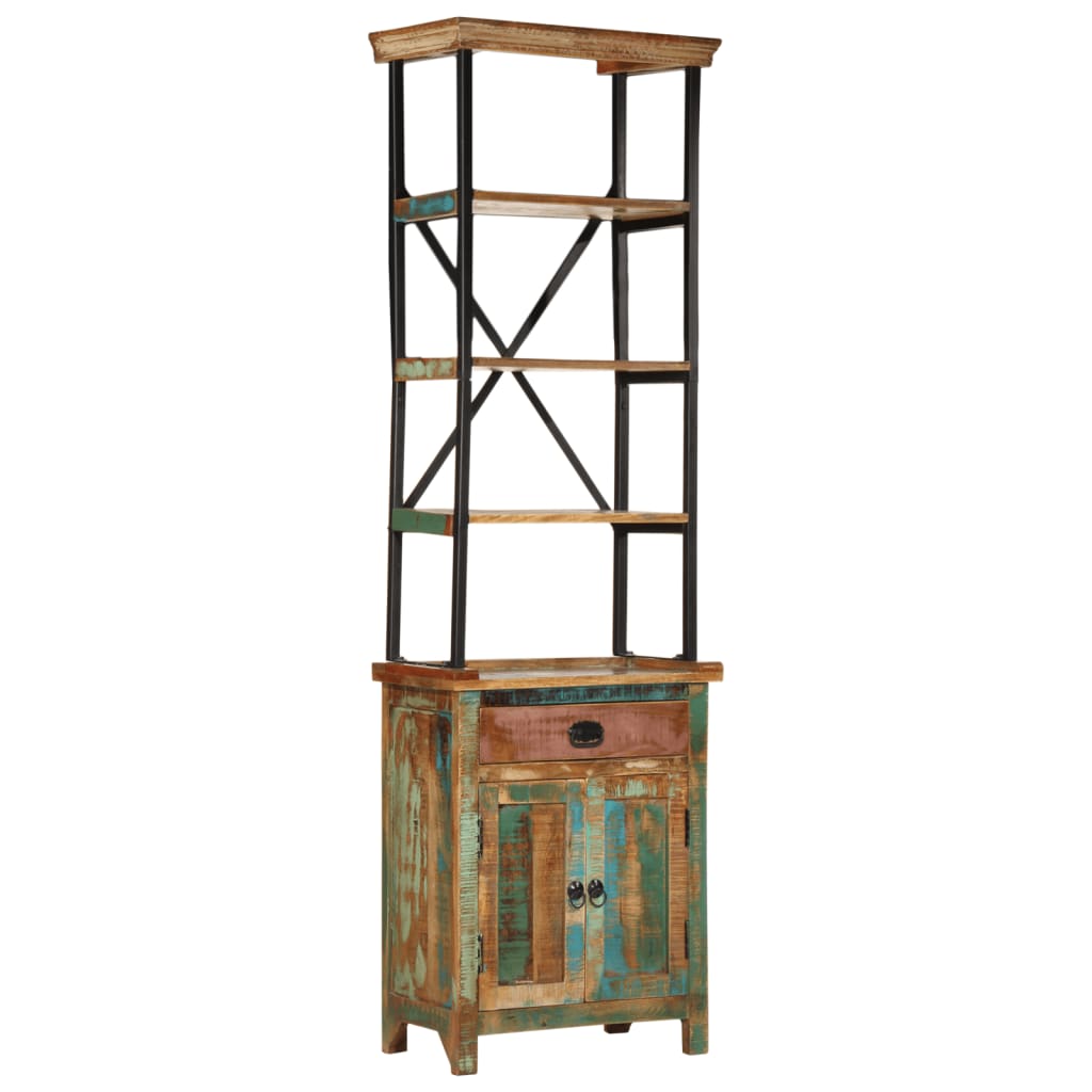 Aparador de madera maciza reciclada 55x30x180 cm