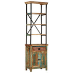 Aparador de madera maciza reciclada 55x30x180 cm