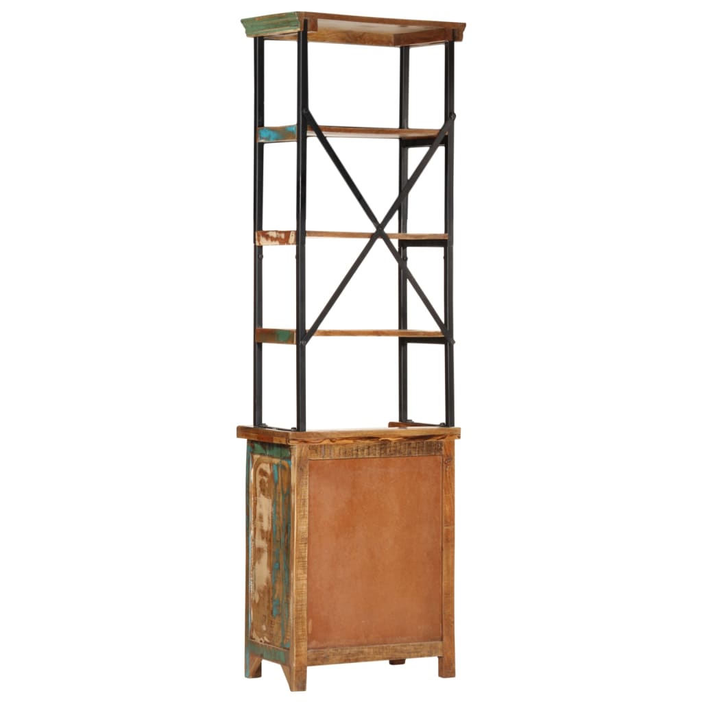 Aparador de madera maciza reciclada 55x30x180 cm