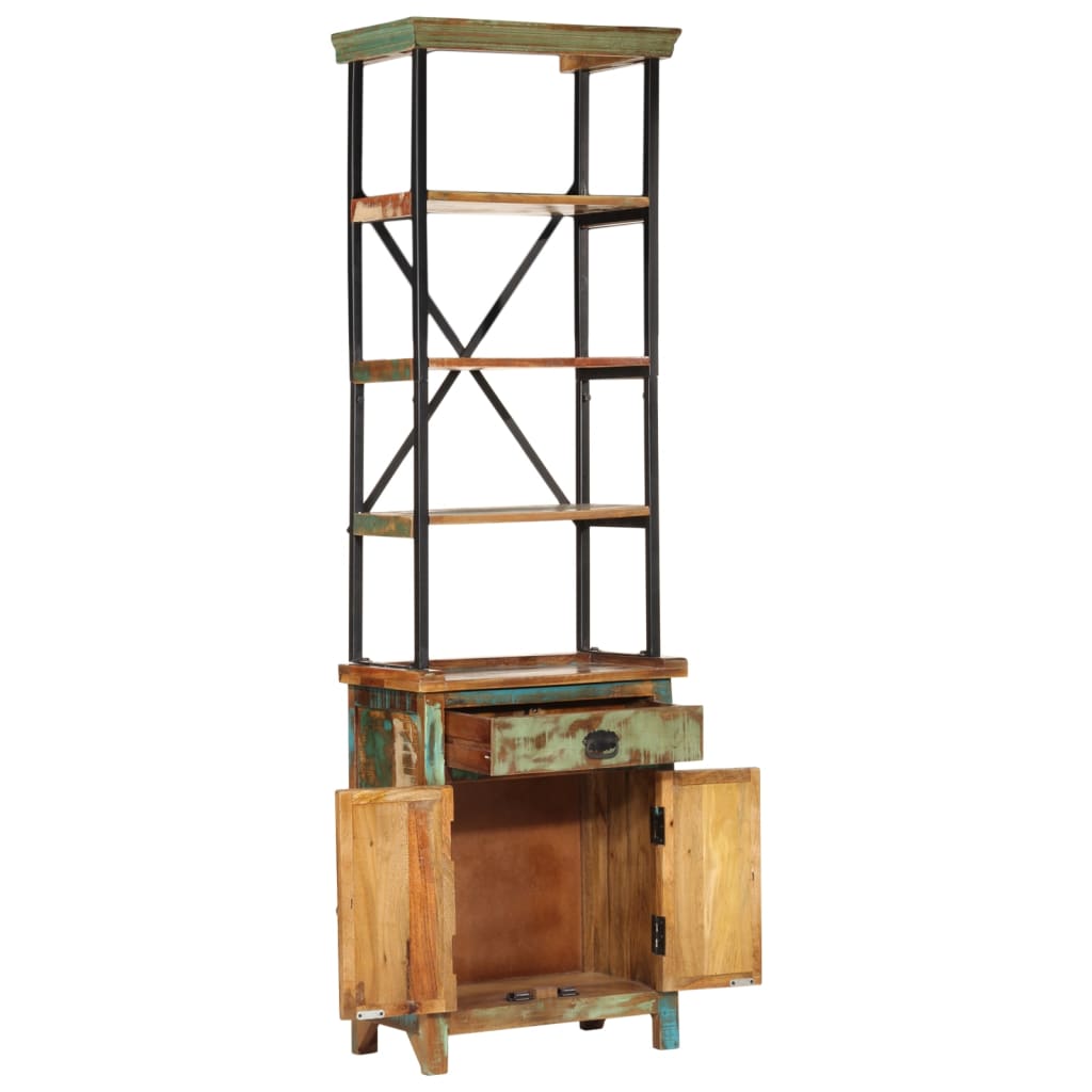 Aparador de madera maciza reciclada 55x30x180 cm