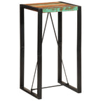 Mesa alta de bar madera maciza reciclada 60x55x110 cm