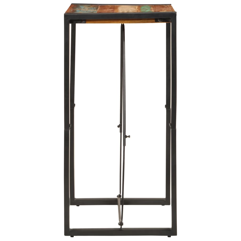 Mesa alta de bar madera maciza reciclada 60x55x110 cm