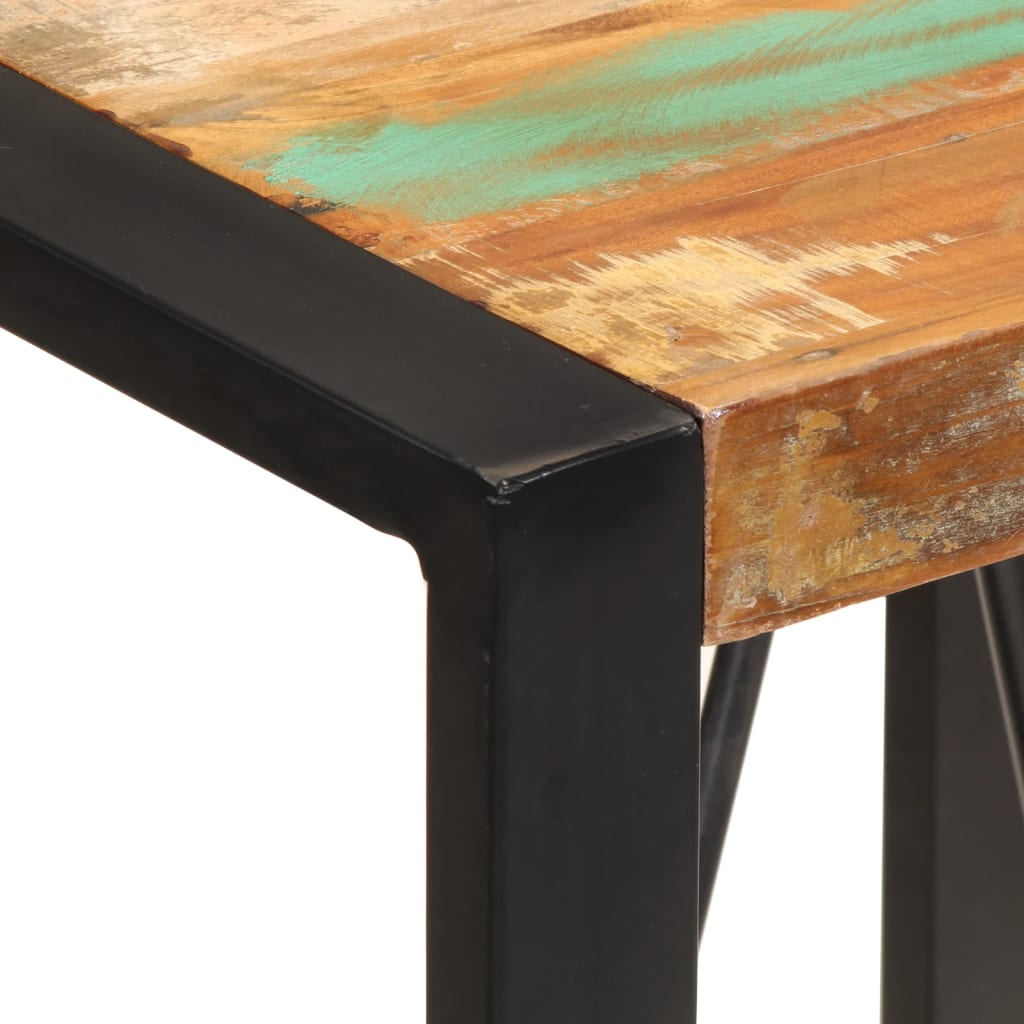 Mesa alta de bar madera maciza reciclada 60x55x110 cm