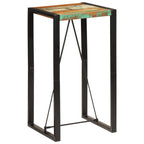 Mesa alta de bar madera maciza reciclada 60x55x110 cm